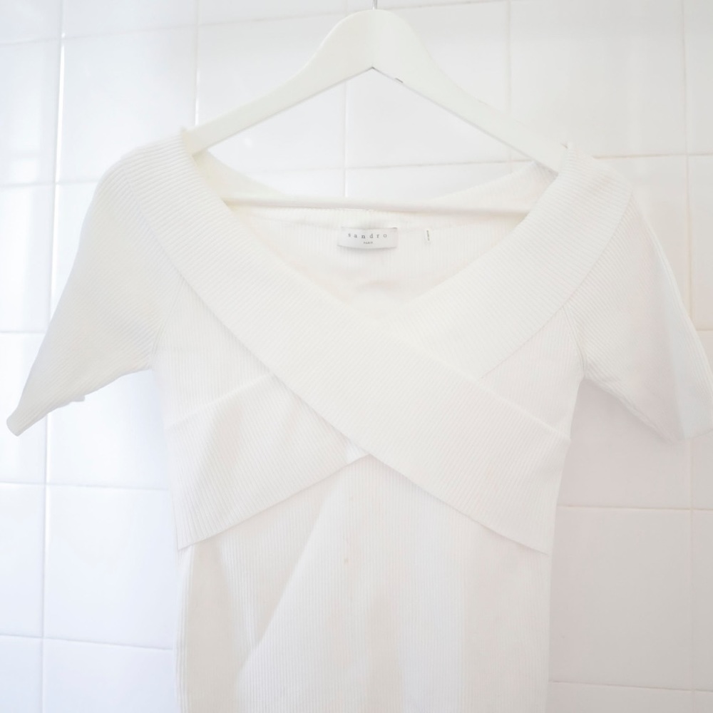 Sandro Criss Cross Sweater Top